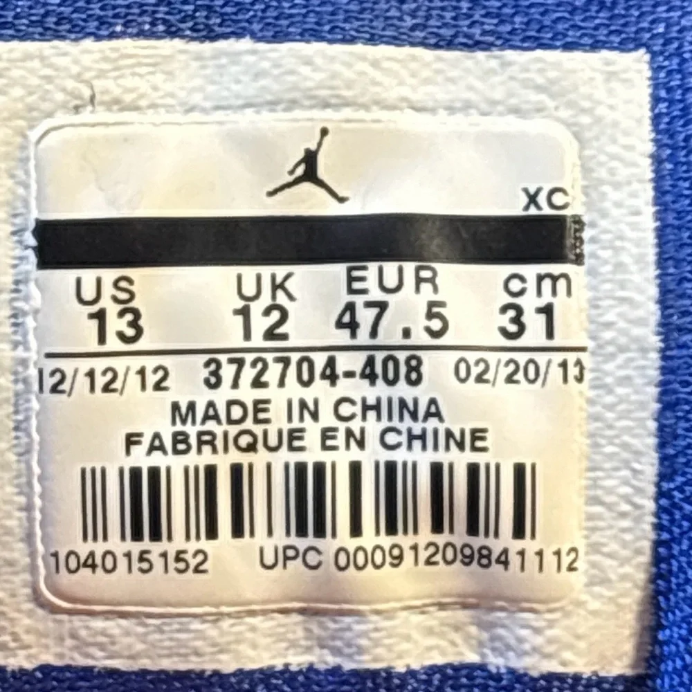 Nike Air Jordan 1 Flight 372704-408 Knicks Blue Orange Sz 13💛